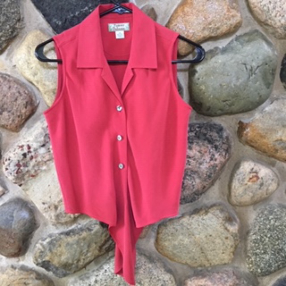Tommy Bahama Tie Front Silk Sleeveless Top, XS